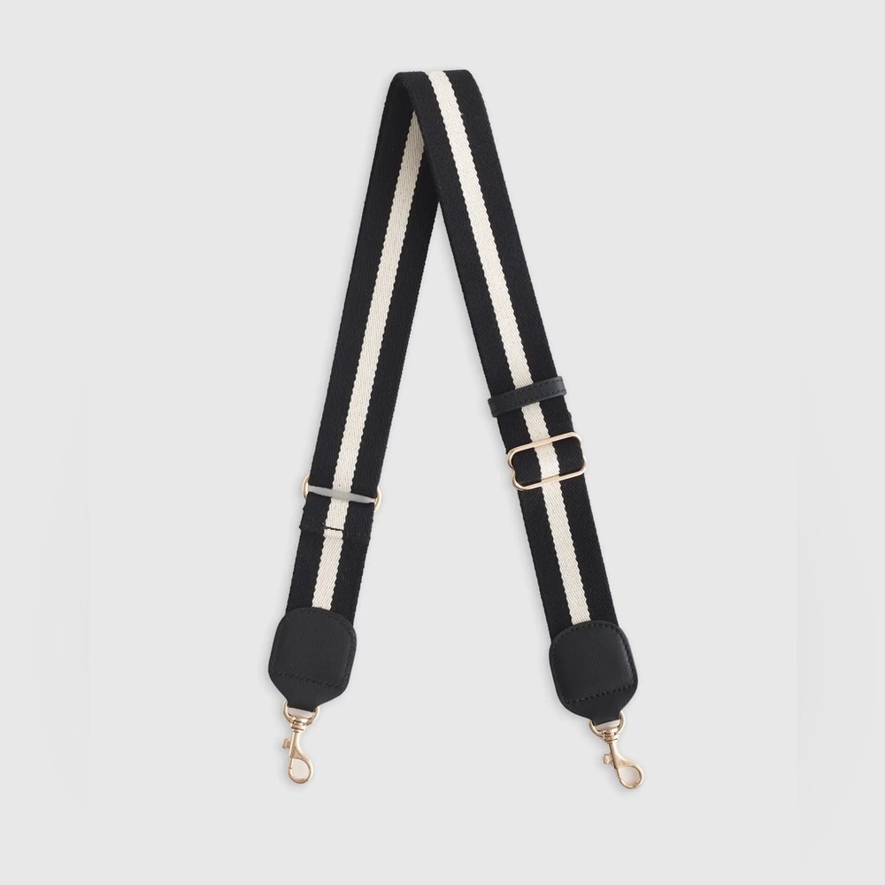 NWT Quince Bag Strap - Black & White